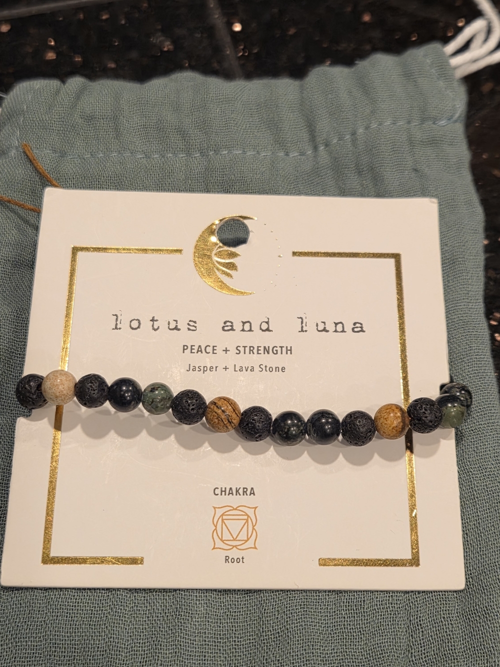 Men's Lotus and Luna Healing Bracelet